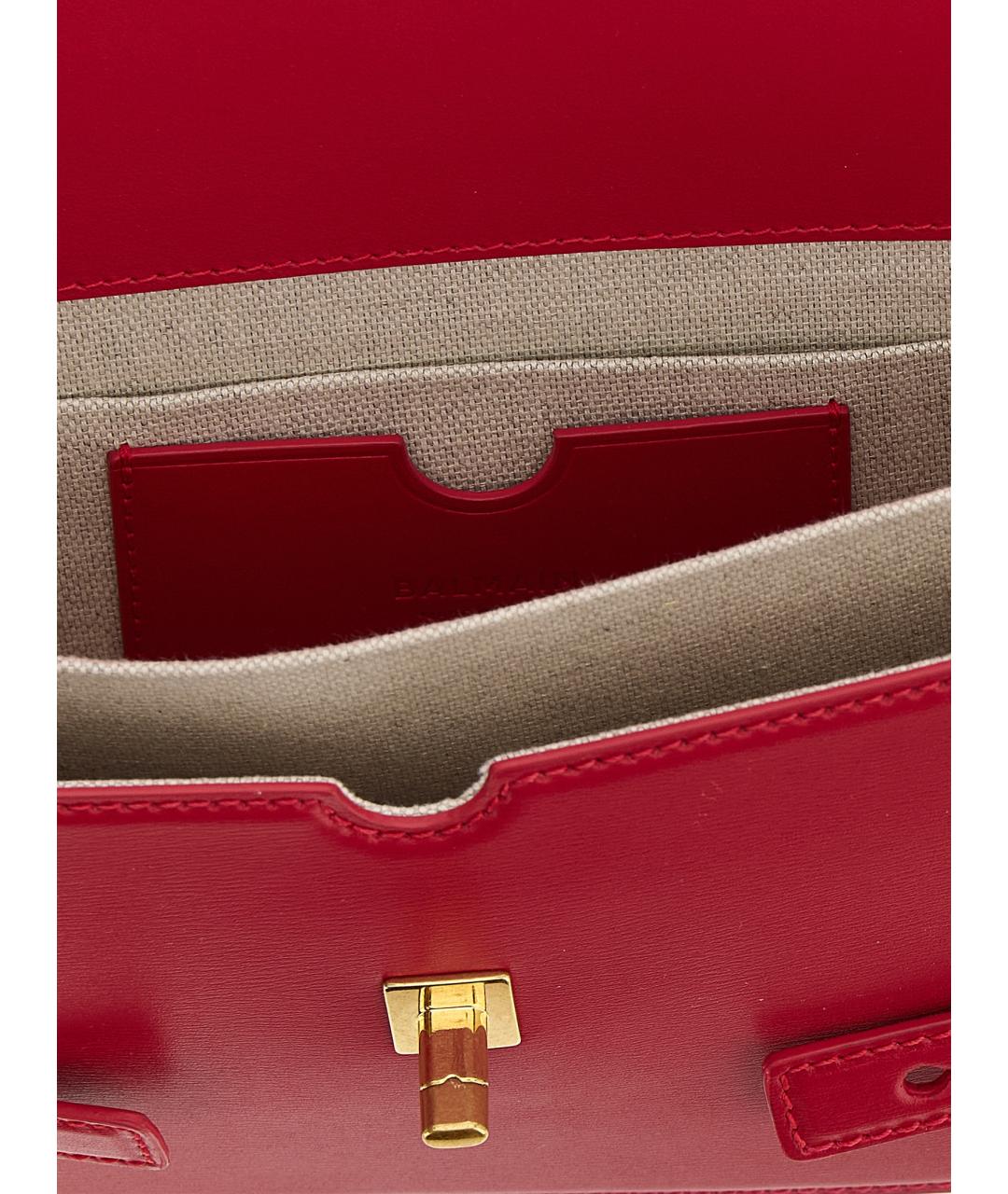 BALMAIN Фуксия кожаная сумка через плечо, фото 4