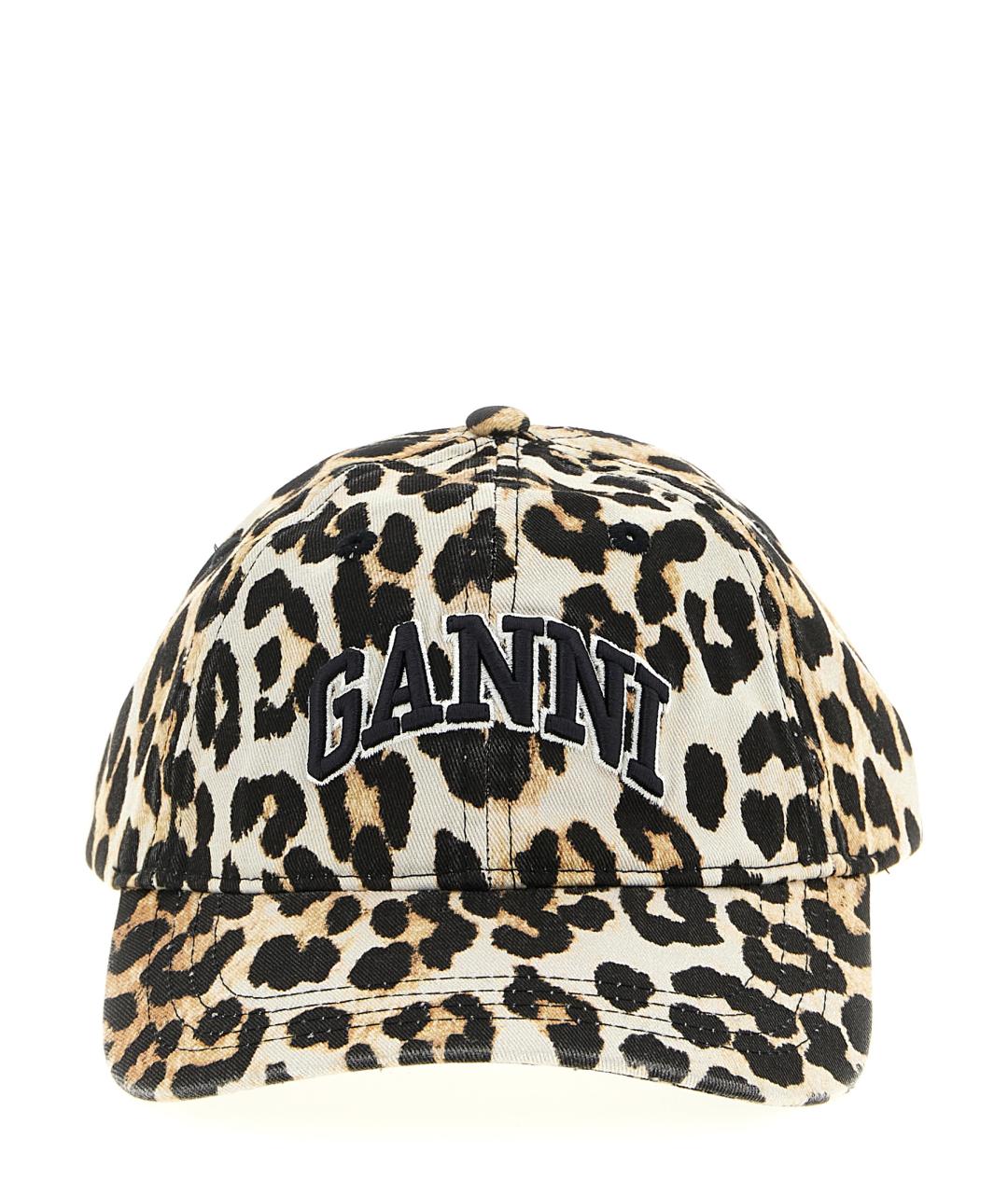 GANNI Коричневая хлопковая кепка, фото 1