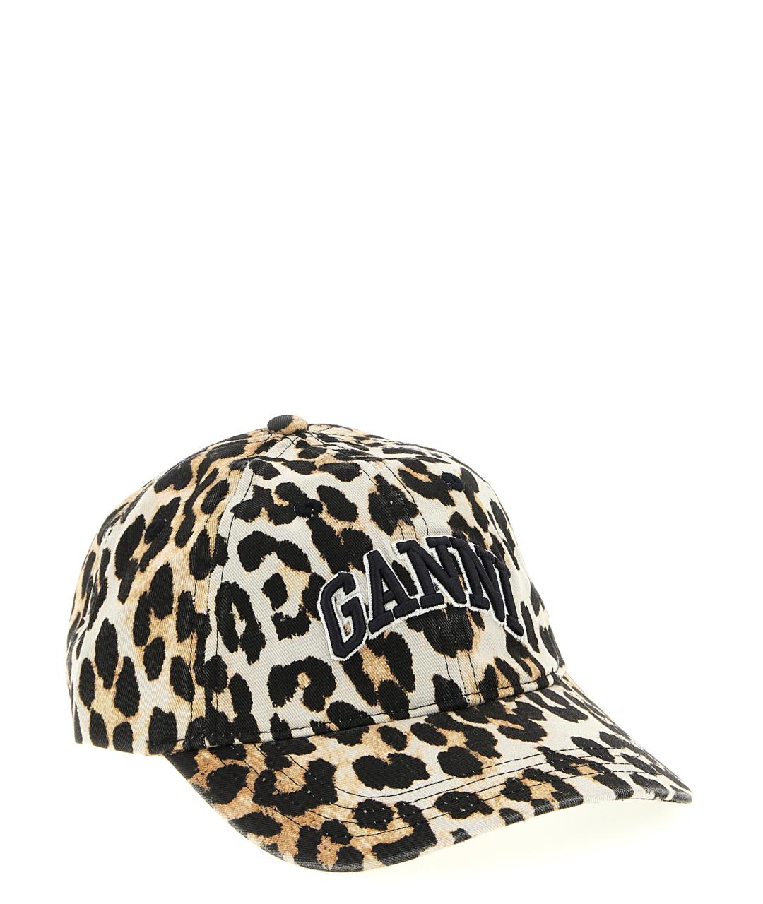 GANNI Коричневая хлопковая кепка, фото 2