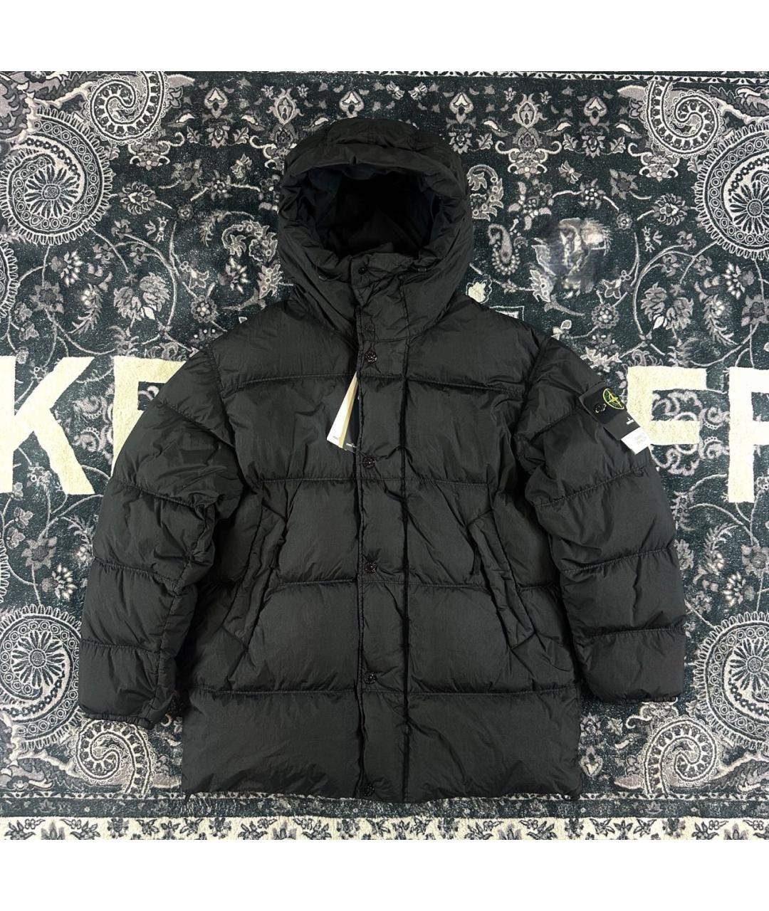 STONE ISLAND Черный пуховик, фото 6
