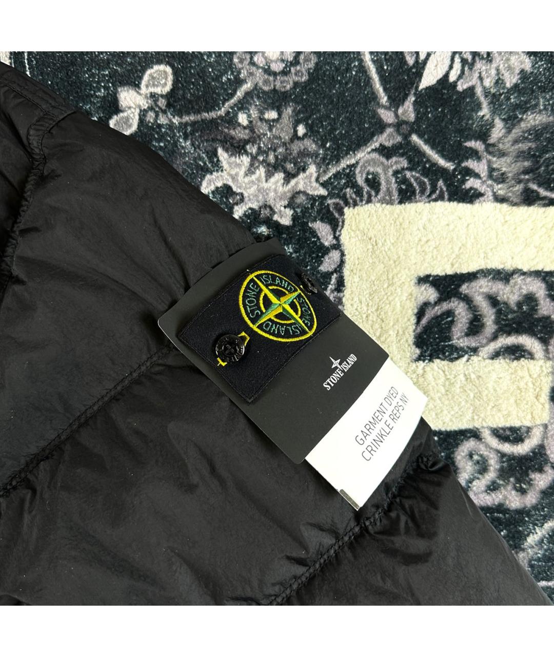 STONE ISLAND Черный пуховик, фото 3