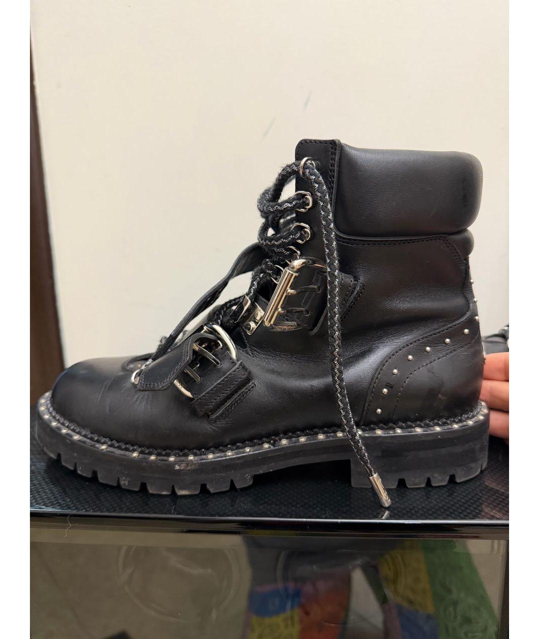 JIMMY CHOO Черные кожаные ботинки, фото 7