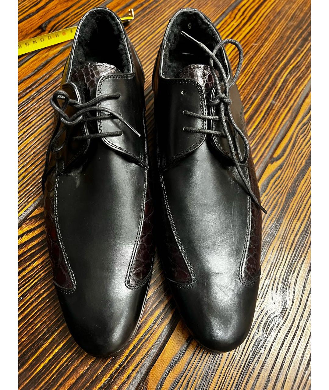 ZILLI Черные кожаные туфли, фото 2