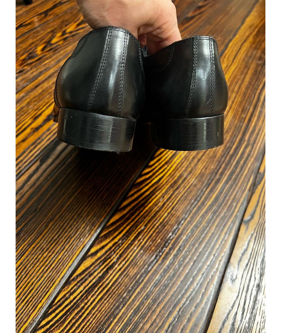 ZILLI Черные кожаные туфли, фото 4