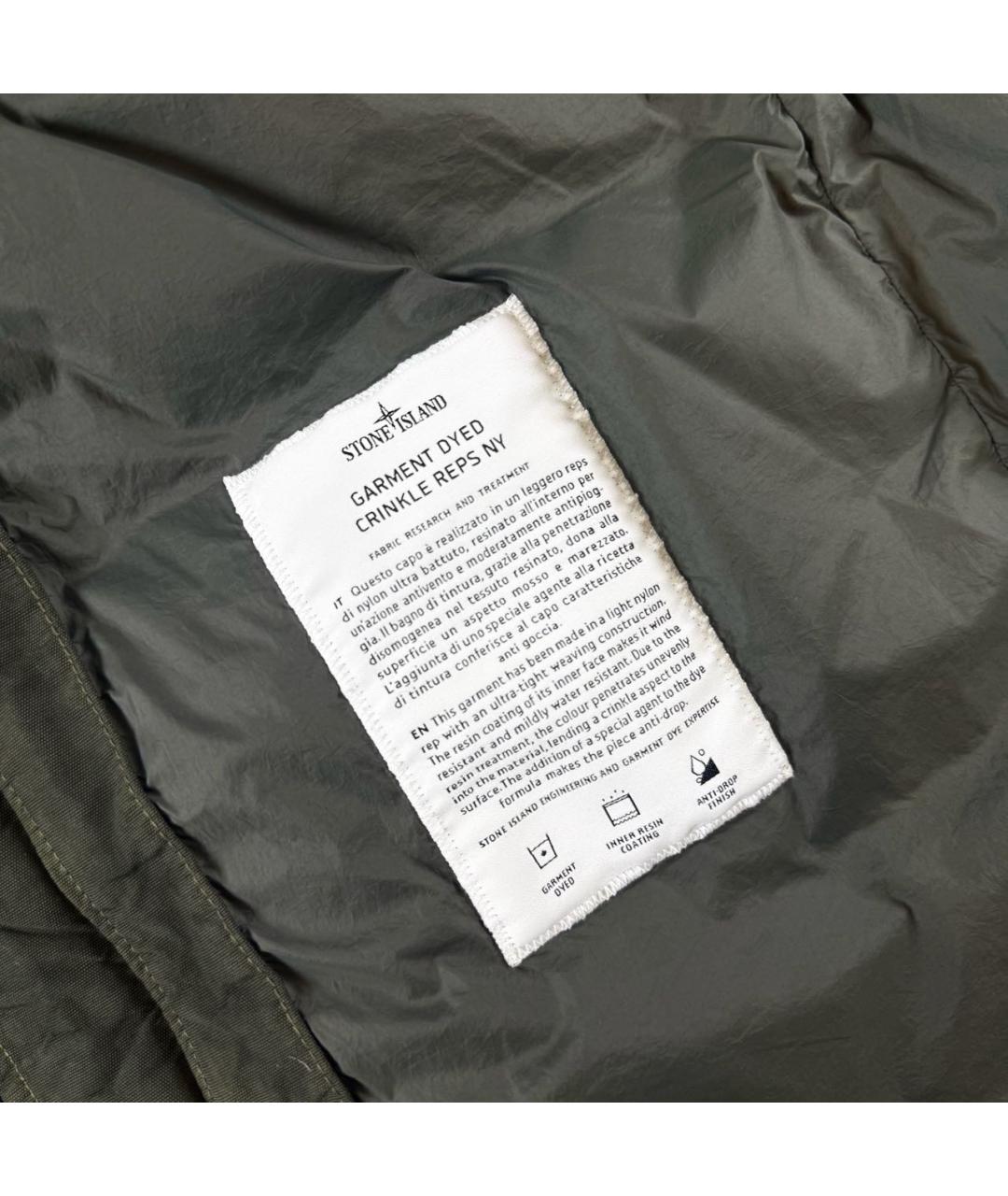 STONE ISLAND Зеленый пуховик, фото 4