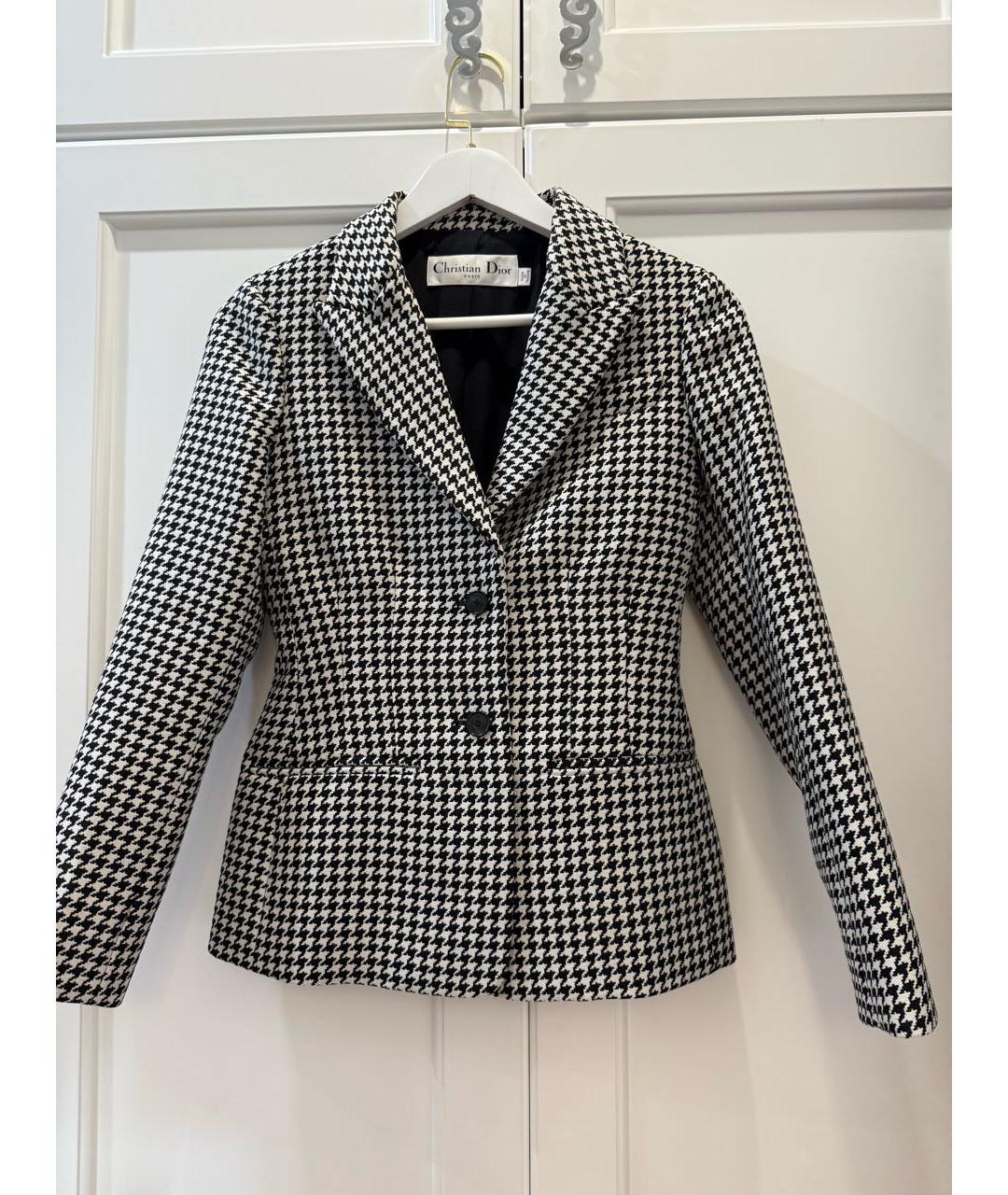 CHRISTIAN DIOR Черный шерстяной костюм с брюками, фото 5