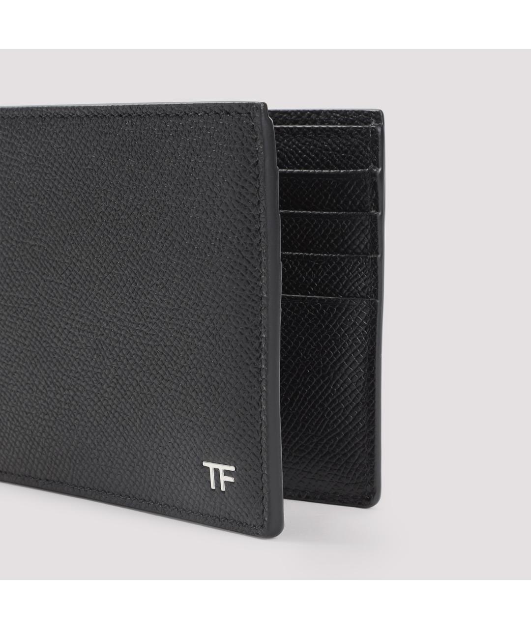 TOM FORD Черный кожаный кошелек, фото 4