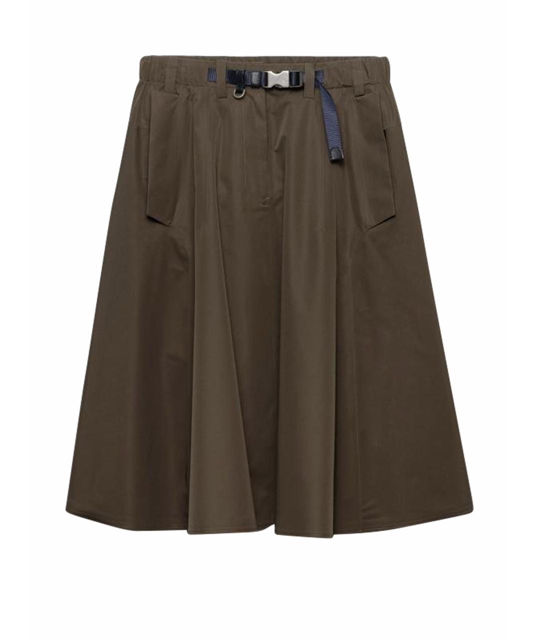 PRADA Хаки юбка миди, фото 1