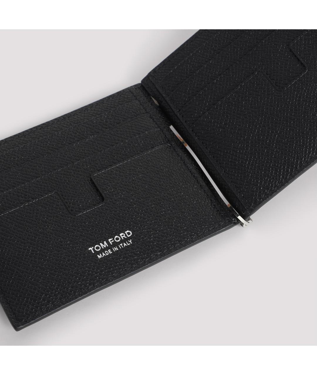 TOM FORD Черный кожаный кошелек, фото 4