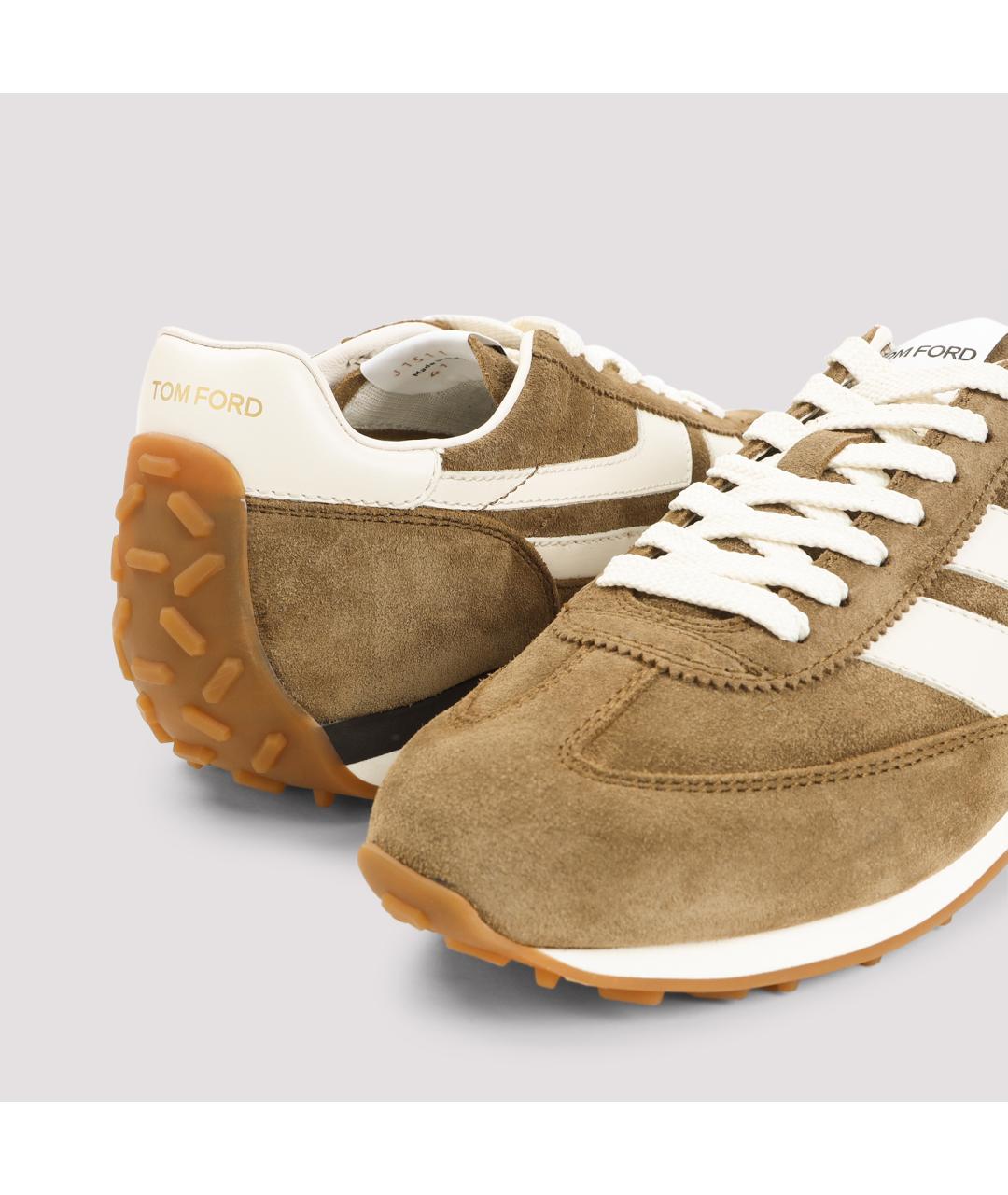 TOM FORD Коричневые замшевые низкие ботинки, фото 4