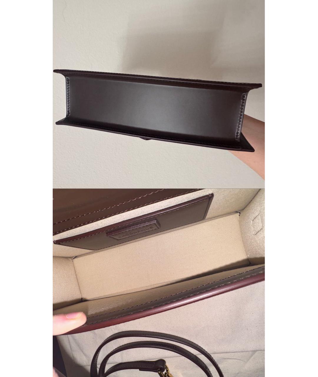 JACQUEMUS Коричневая кожаная сумка через плечо, фото 8