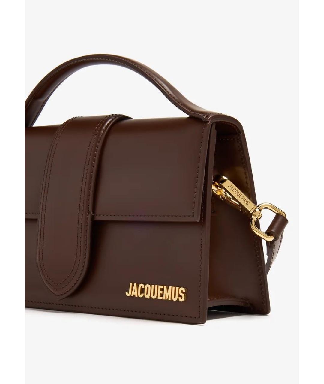 JACQUEMUS Коричневая кожаная сумка через плечо, фото 2