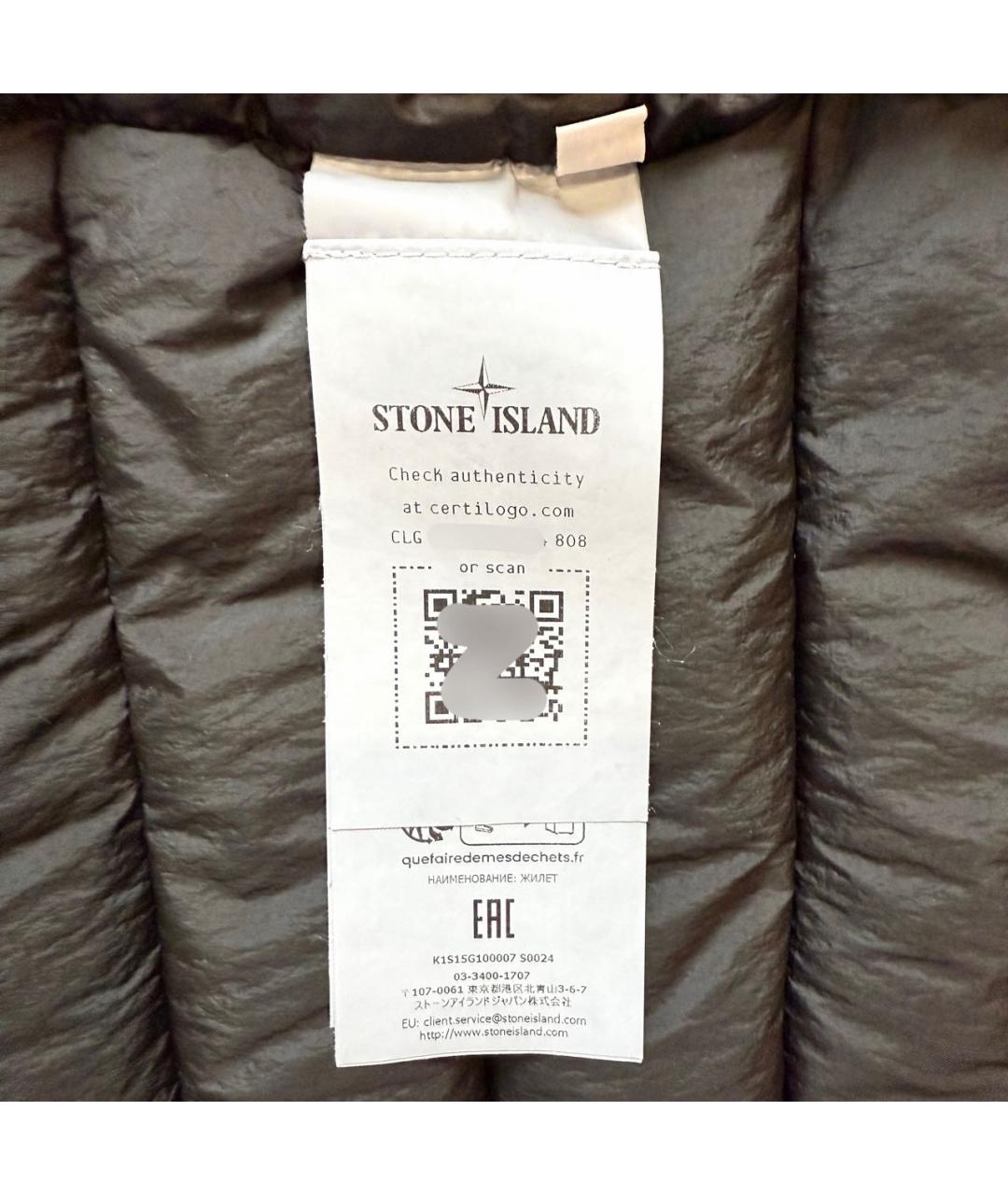 STONE ISLAND Черный жилет, фото 5