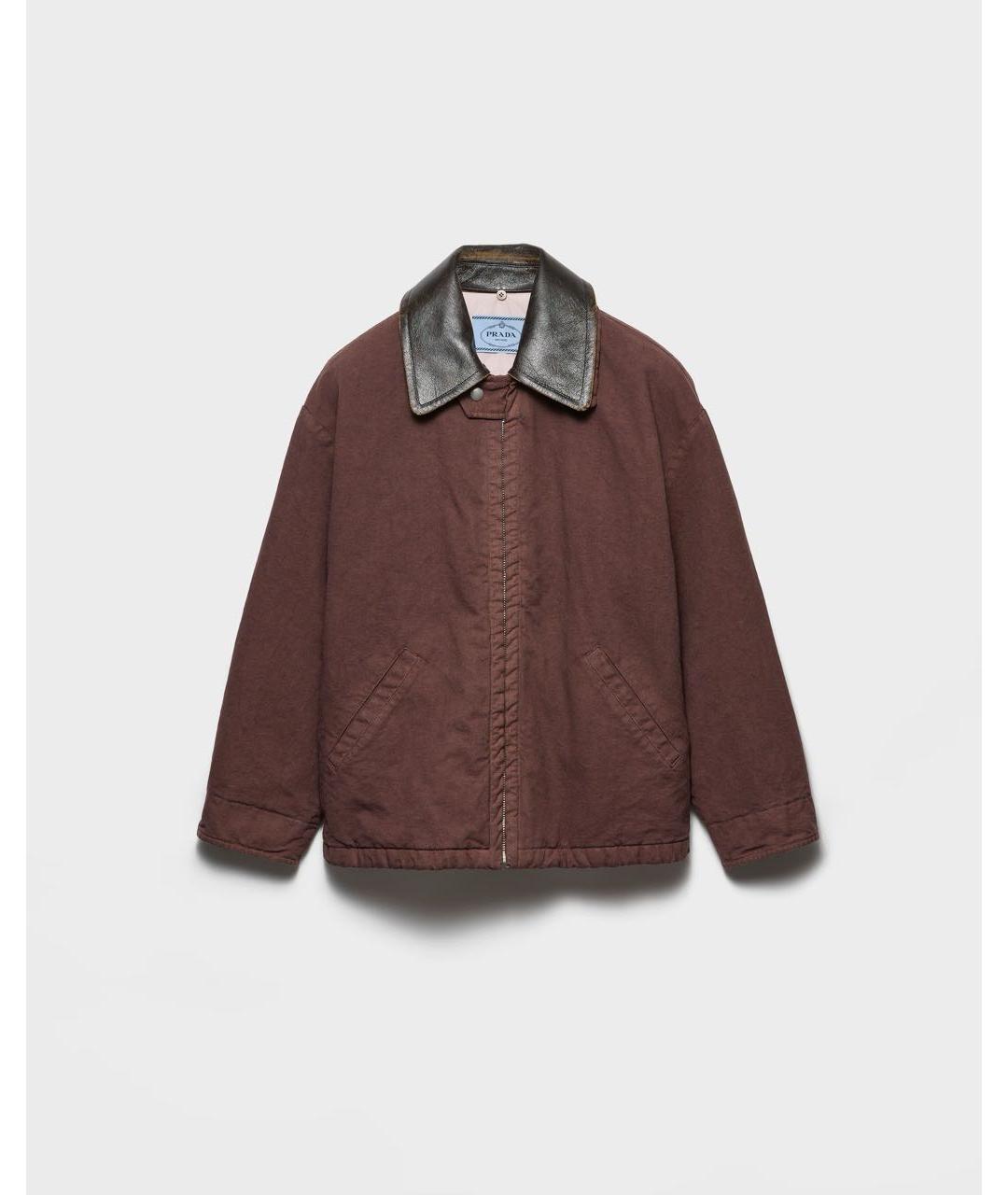 PRADA Бордовая хлопковая куртка, фото 5