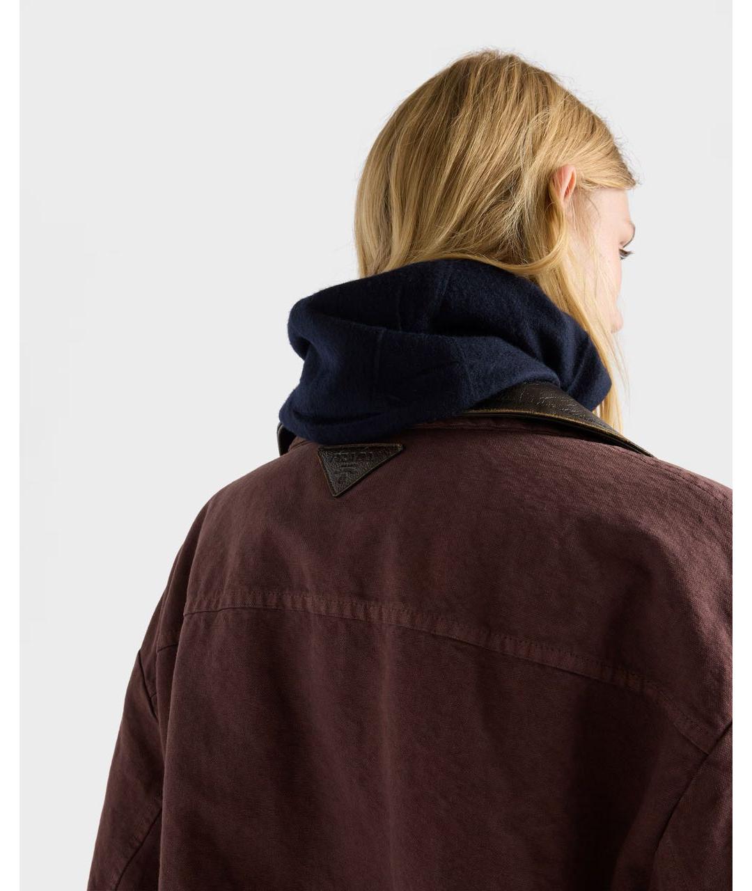 PRADA Бордовая хлопковая куртка, фото 3