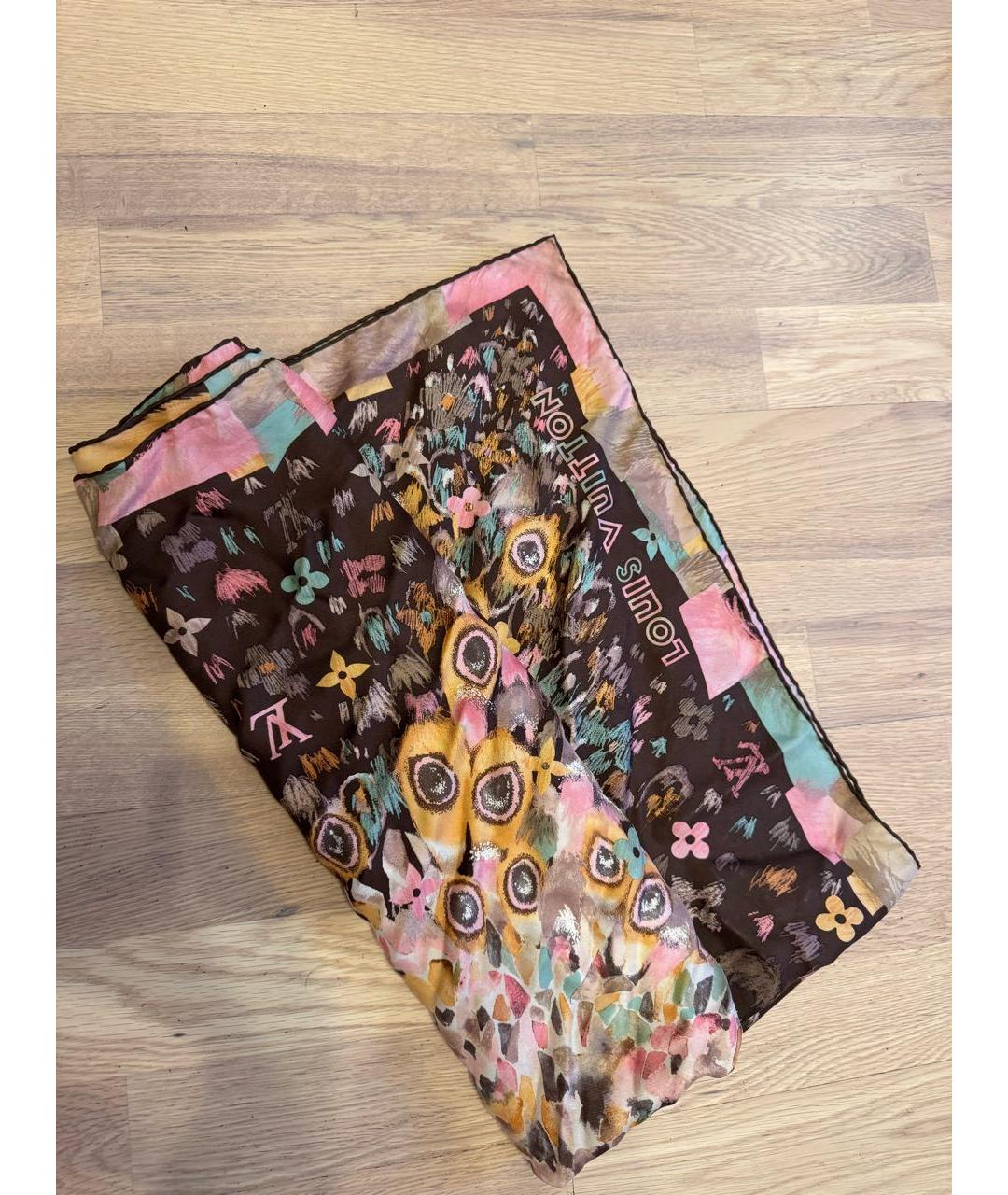 LOUIS VUITTON Мульти шелковый платок, фото 2