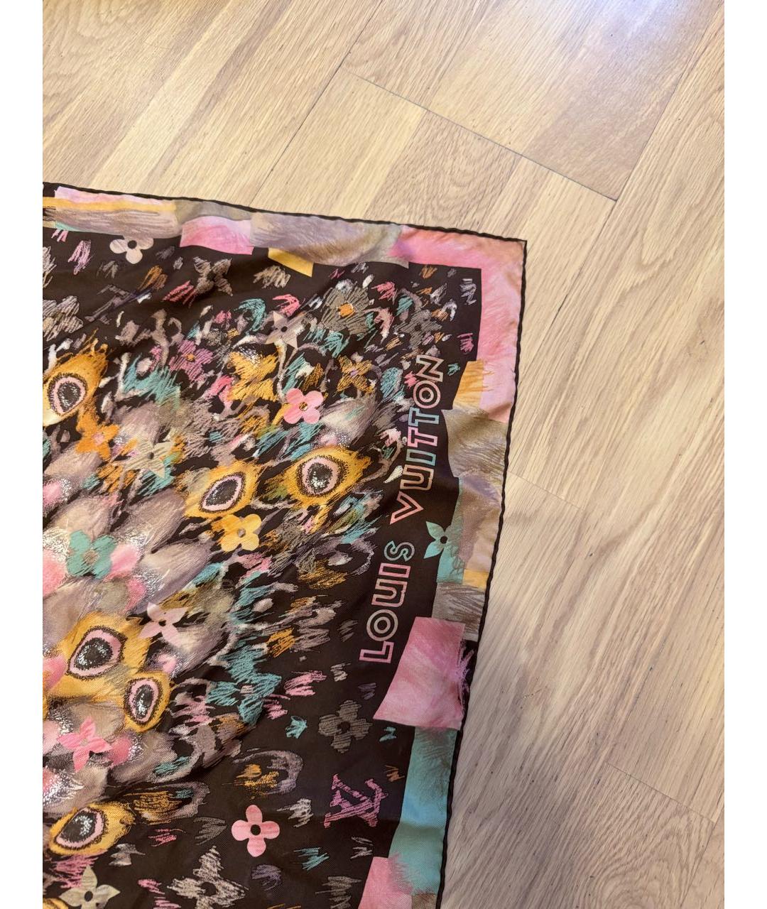LOUIS VUITTON Мульти шелковый платок, фото 3