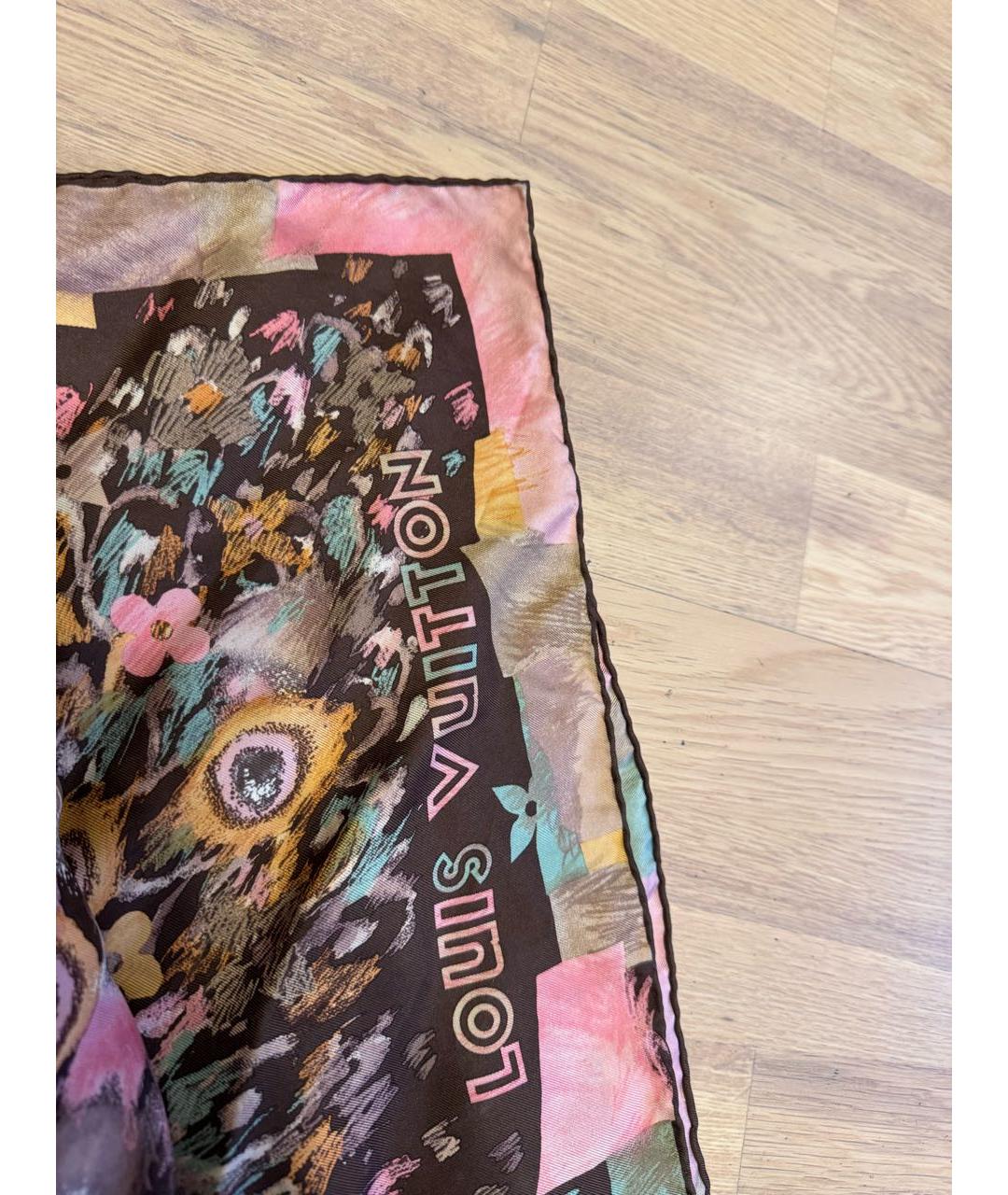 LOUIS VUITTON Мульти шелковый платок, фото 4