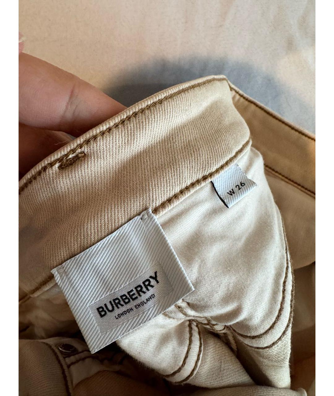 BURBERRY Бежевые прямые джинсы, фото 3