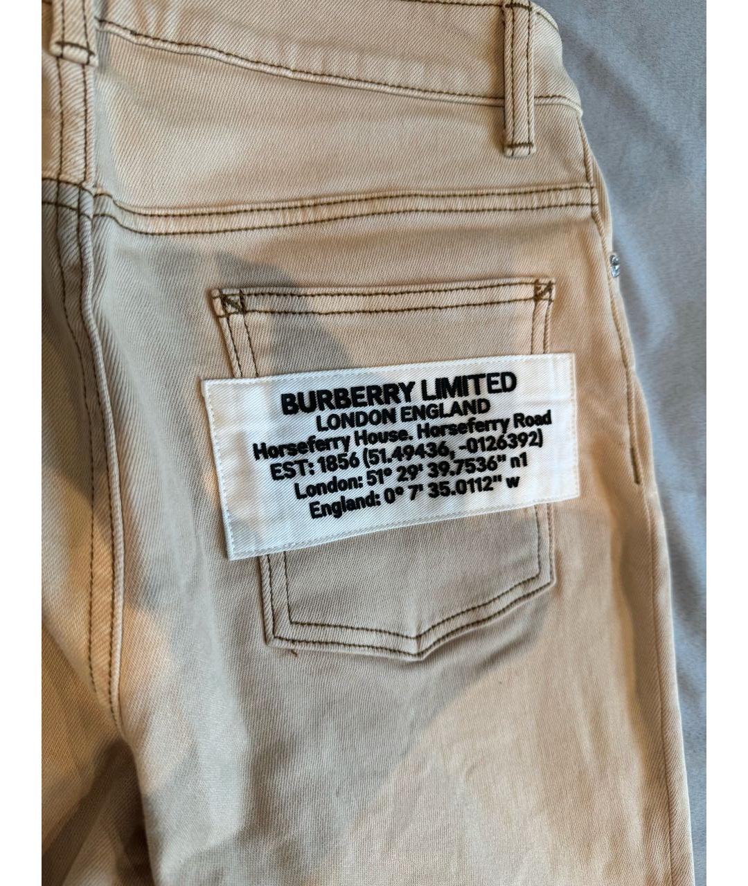 BURBERRY Бежевые прямые джинсы, фото 2