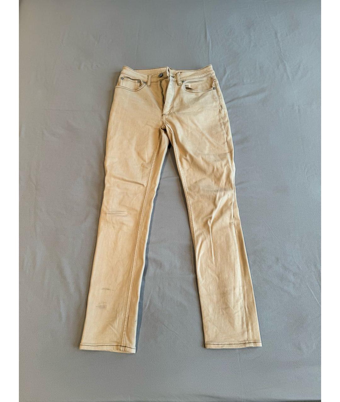 BURBERRY Бежевые прямые джинсы, фото 4