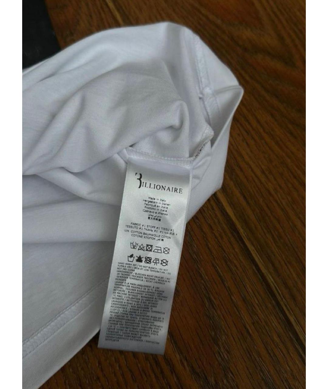 BILLIONAIRE Белая хлопковая футболка, фото 6