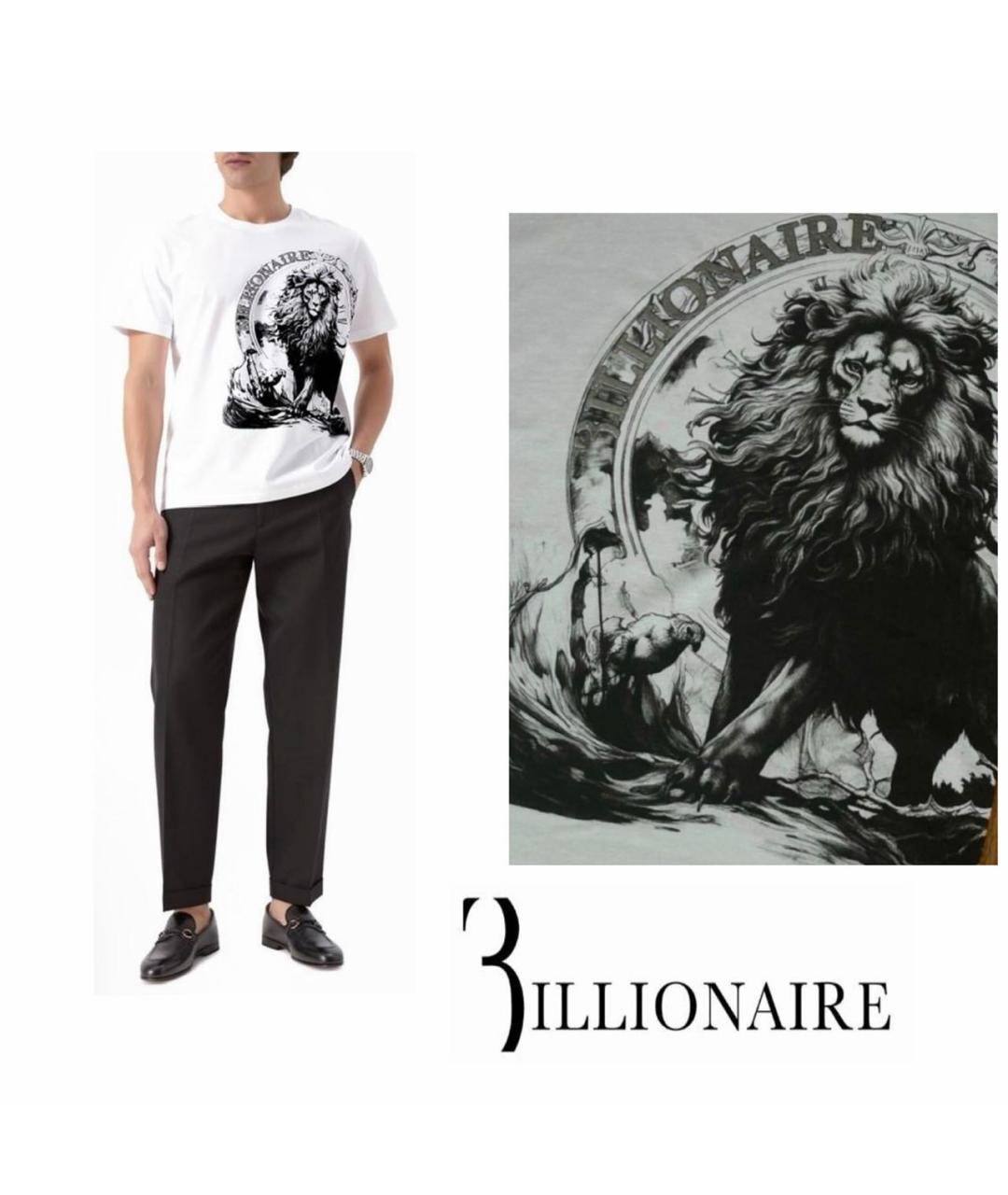 BILLIONAIRE Белая хлопковая футболка, фото 2