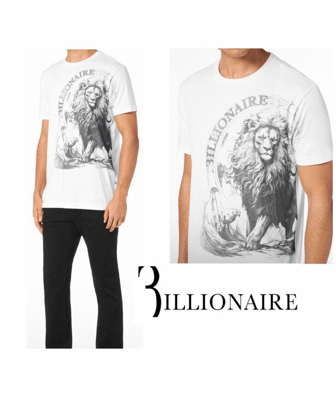 BILLIONAIRE Белая хлопковая футболка, фото 8