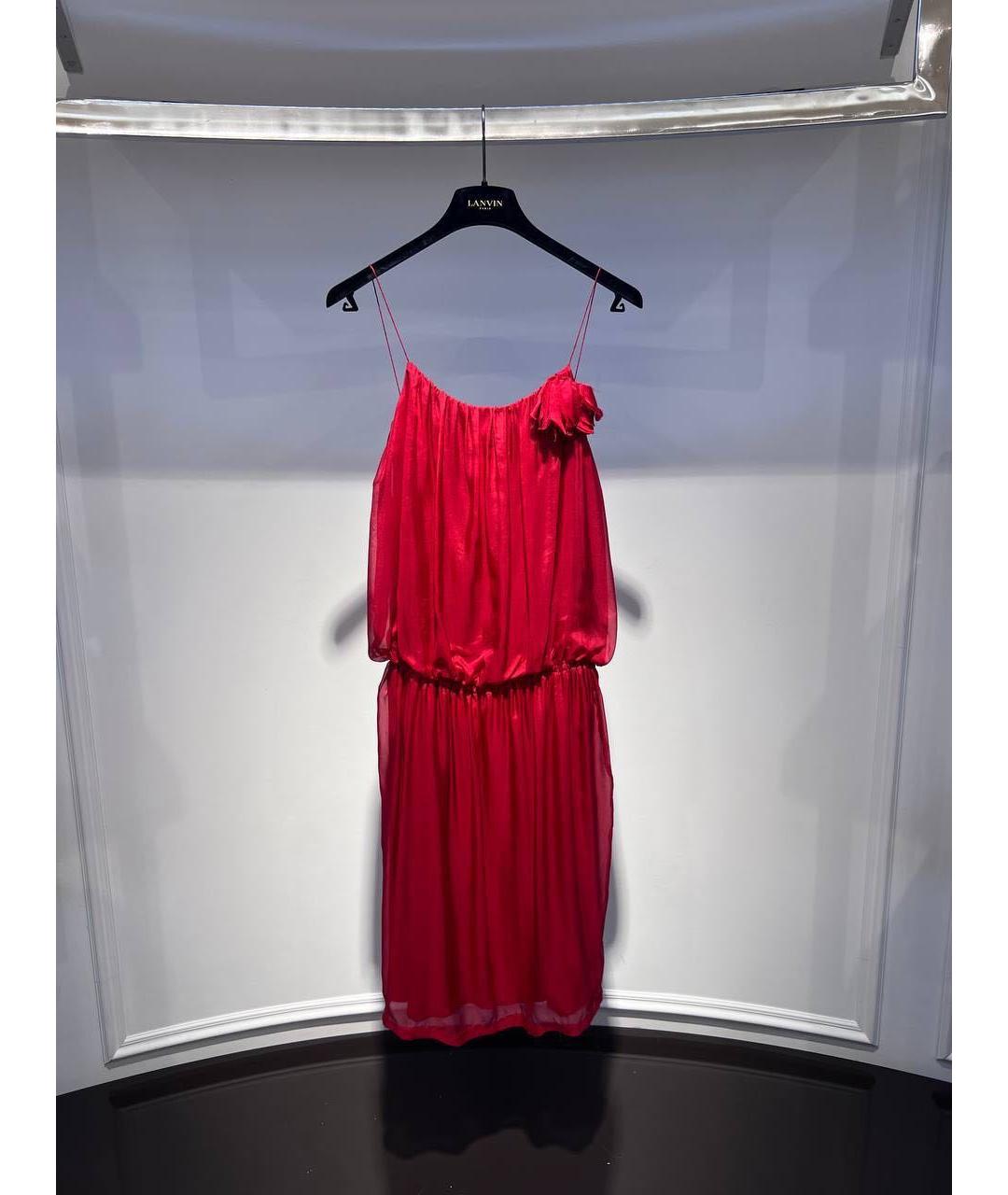 LANVIN Красное повседневное платье, фото 3