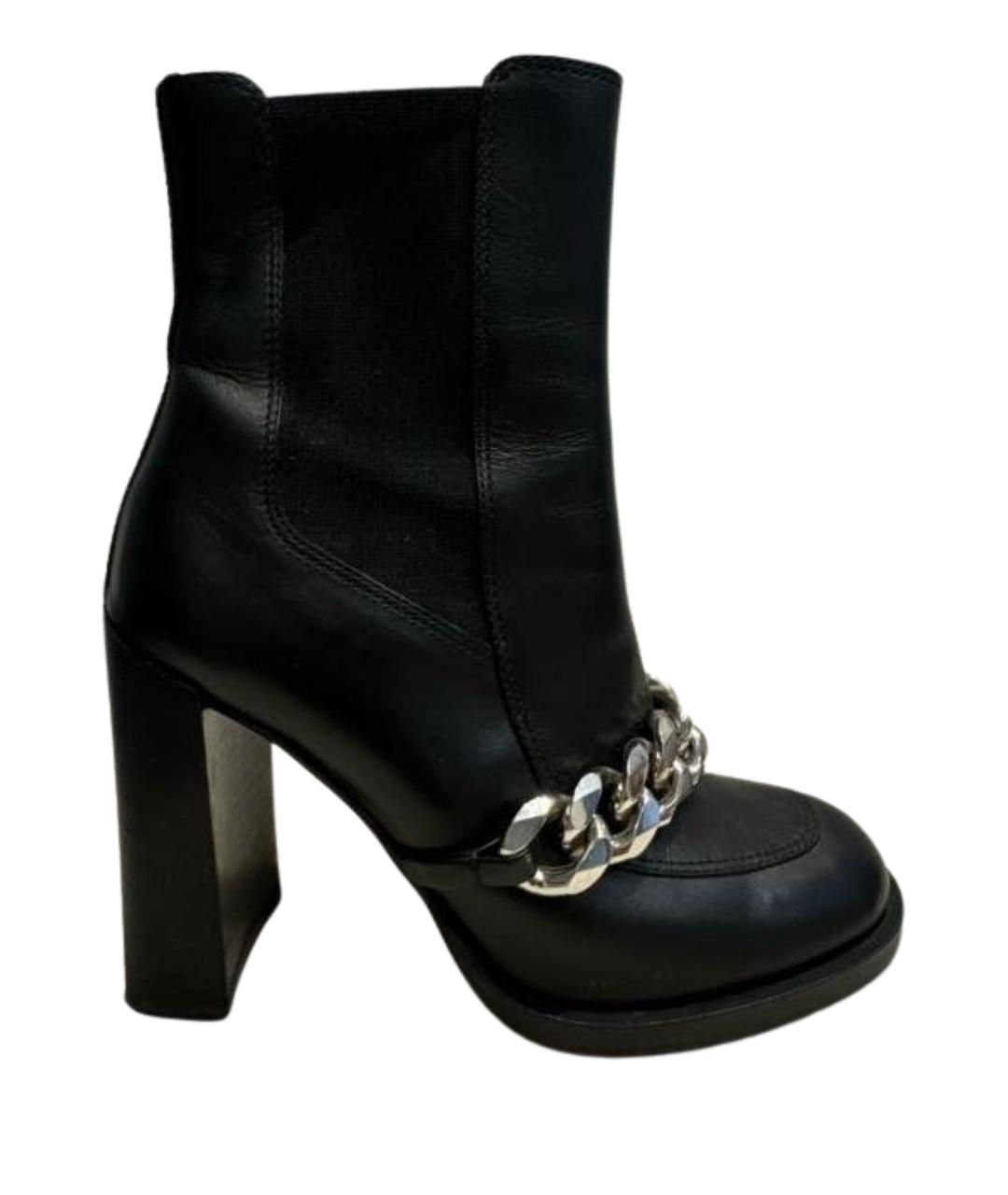 GIVENCHY Черные кожаные ботильоны, фото 1