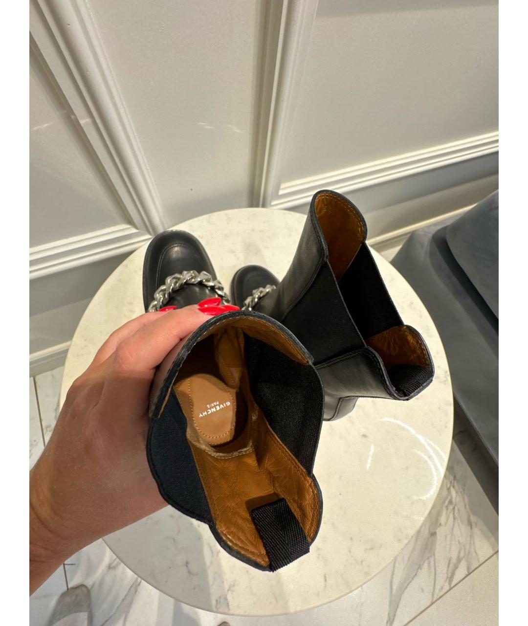 GIVENCHY Черные кожаные ботильоны, фото 3