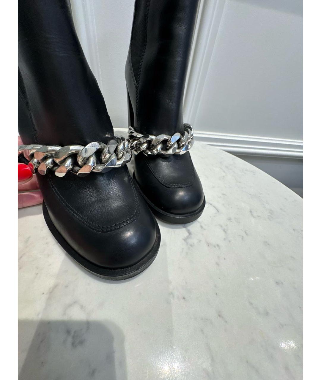 GIVENCHY Черные кожаные ботильоны, фото 6