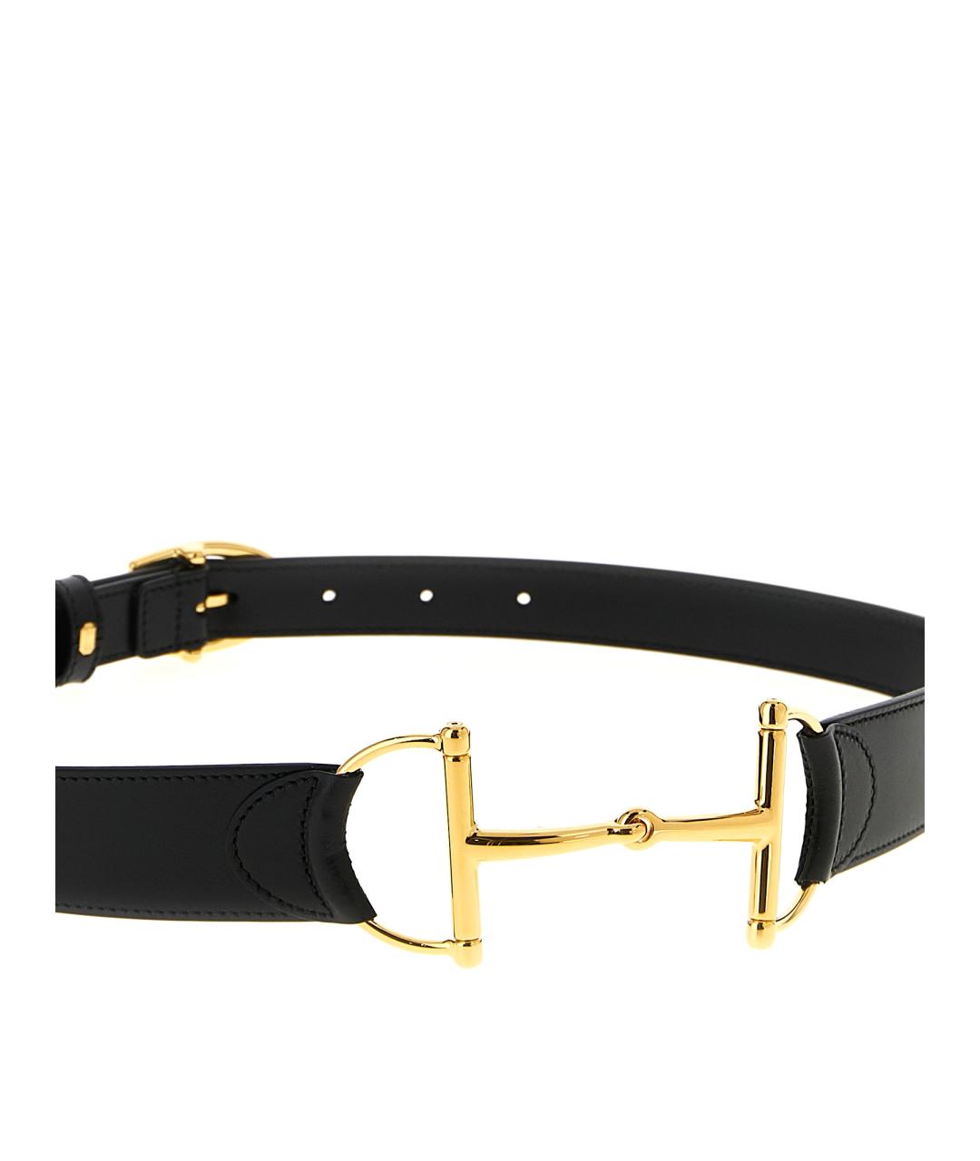 GUCCI Черный кожаный ремень, фото 3