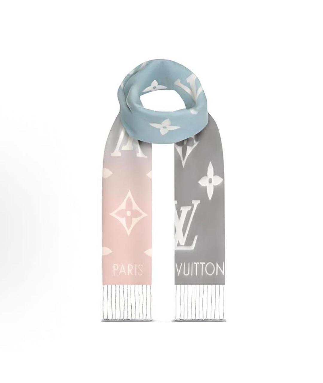 LOUIS VUITTON Бежевый шарф, фото 4