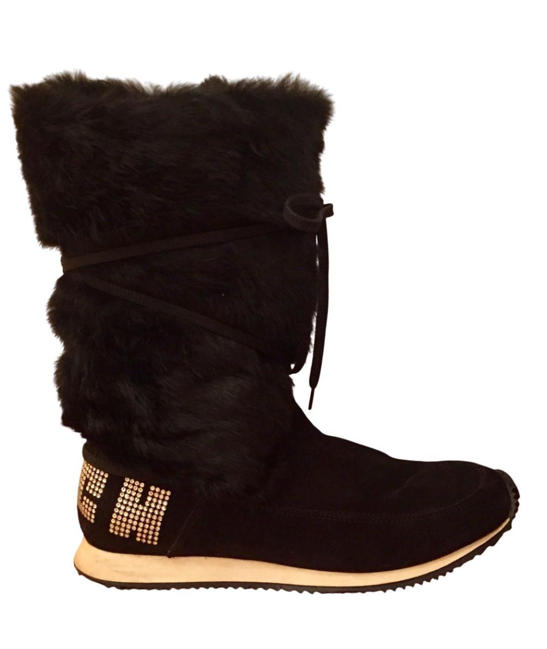 JOHN RICHMOND Черные замшевые сапоги, фото 7