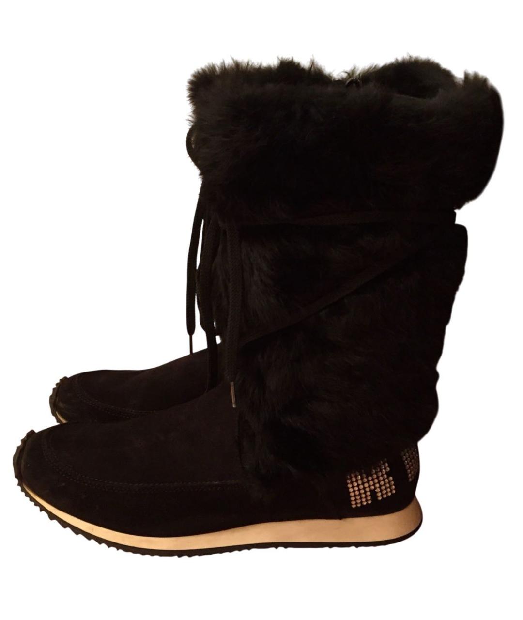 JOHN RICHMOND Черные замшевые сапоги, фото 2