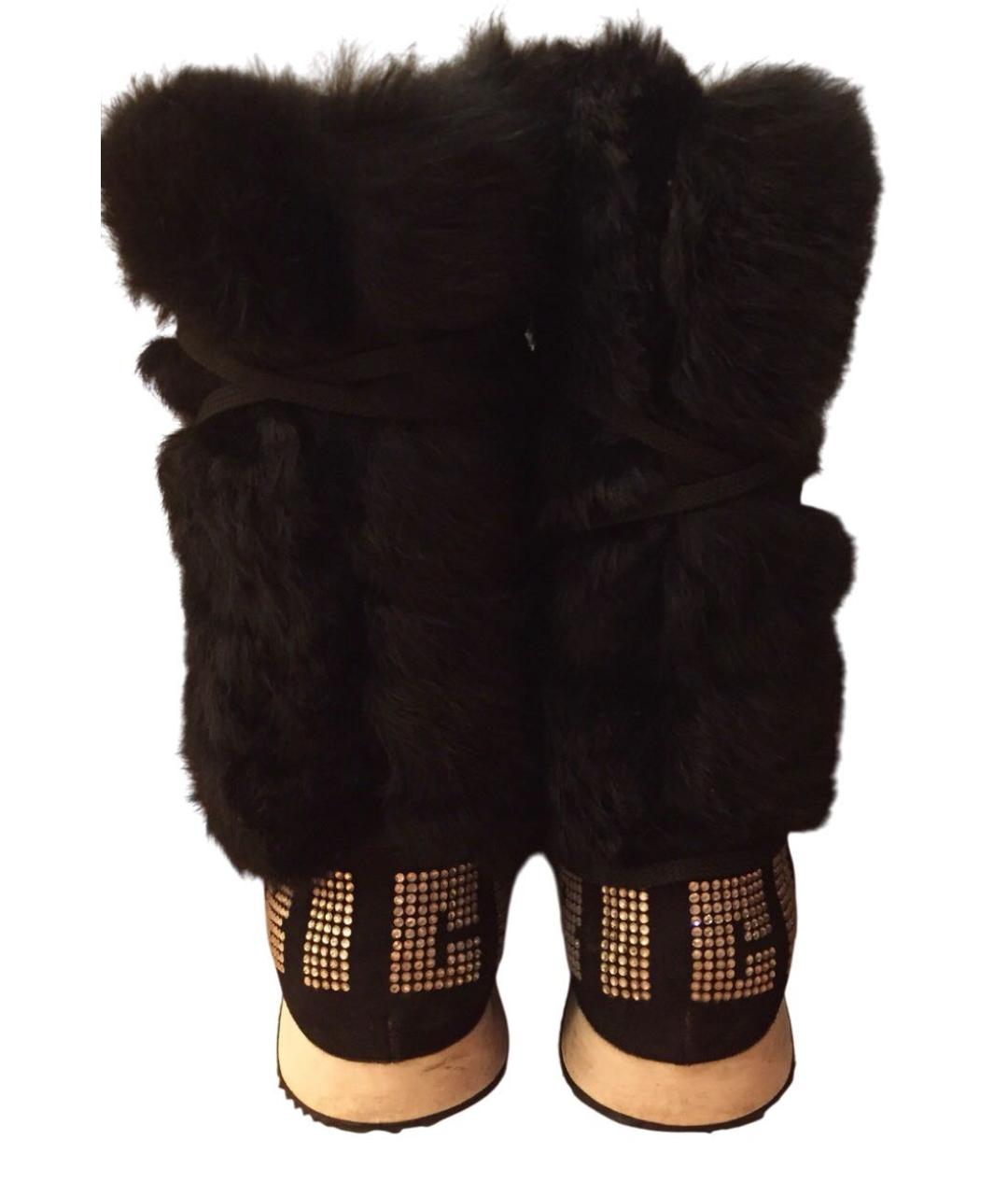 JOHN RICHMOND Черные замшевые сапоги, фото 4