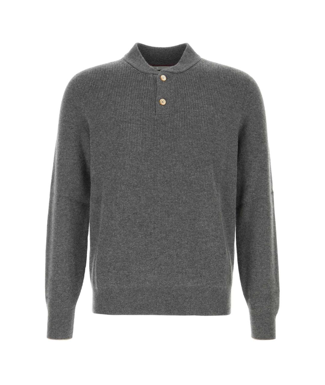 BRUNELLO CUCINELLI Серый кашемировый джемпер / свитер, фото 1