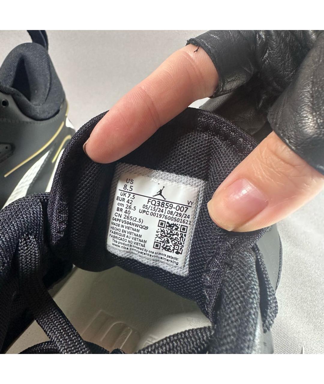 JORDAN Белые кожаные высокие кроссовки / кеды, фото 7