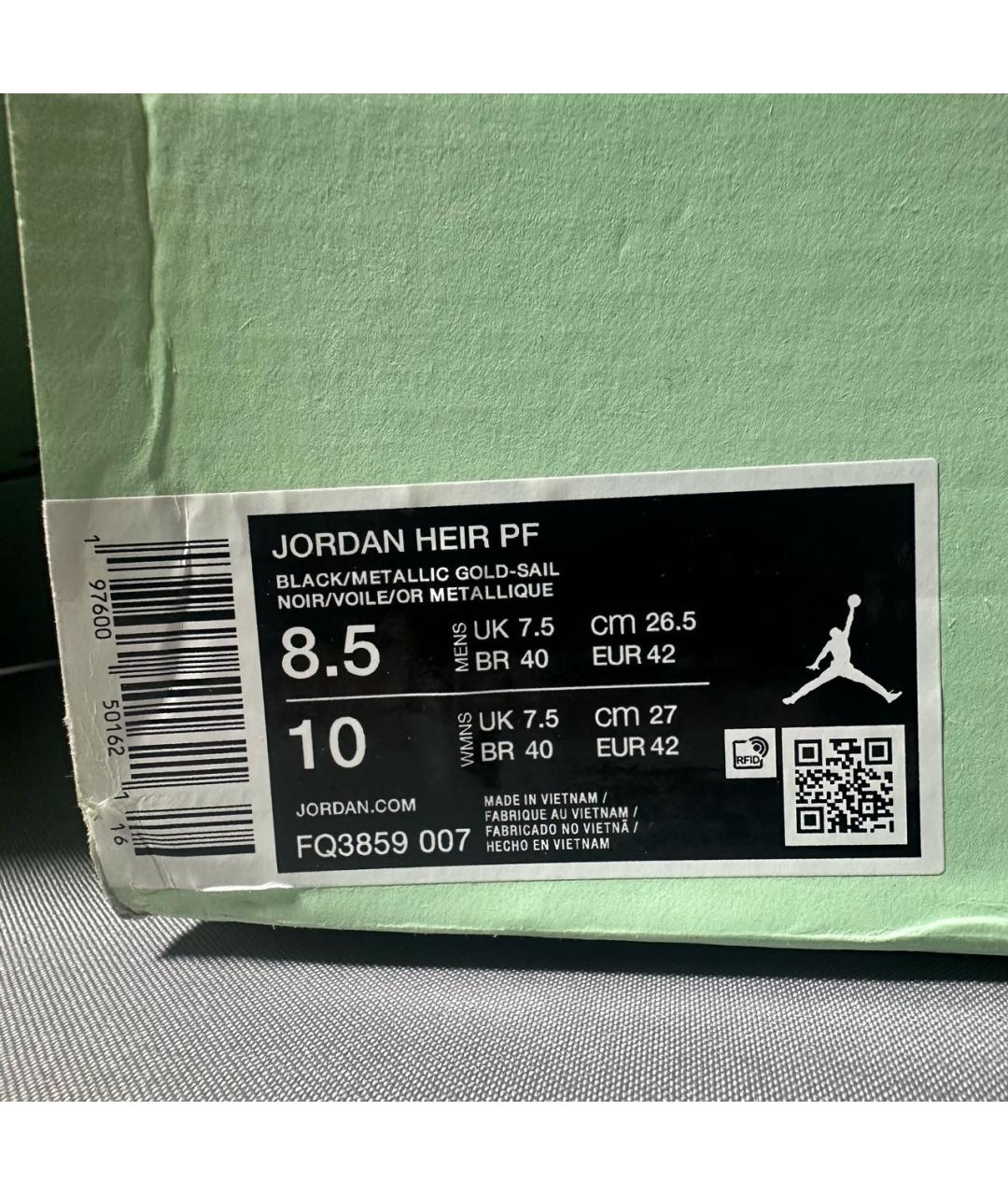 JORDAN Белые кожаные высокие кроссовки / кеды, фото 8