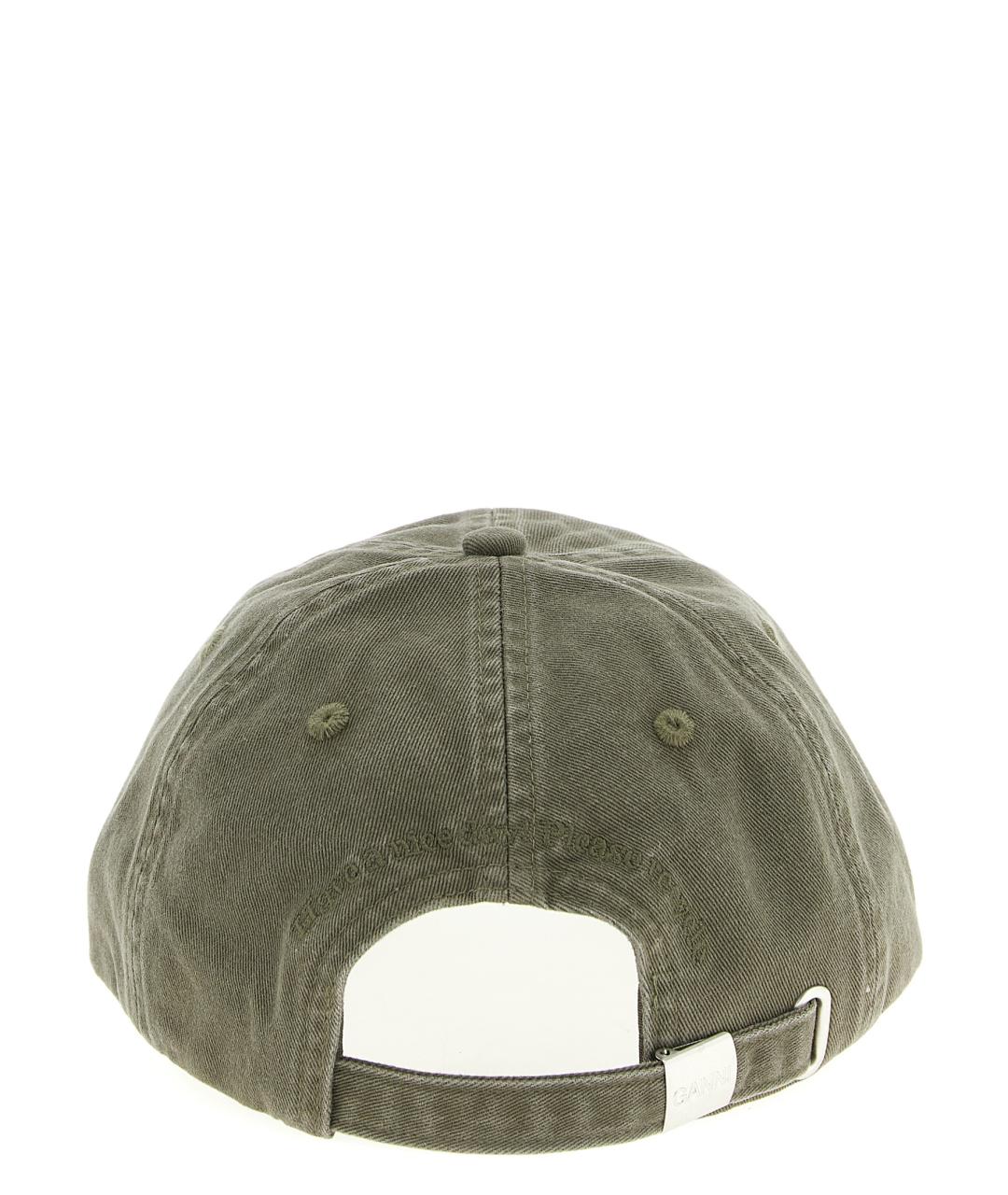 GANNI Зеленая хлопковая кепка, фото 2