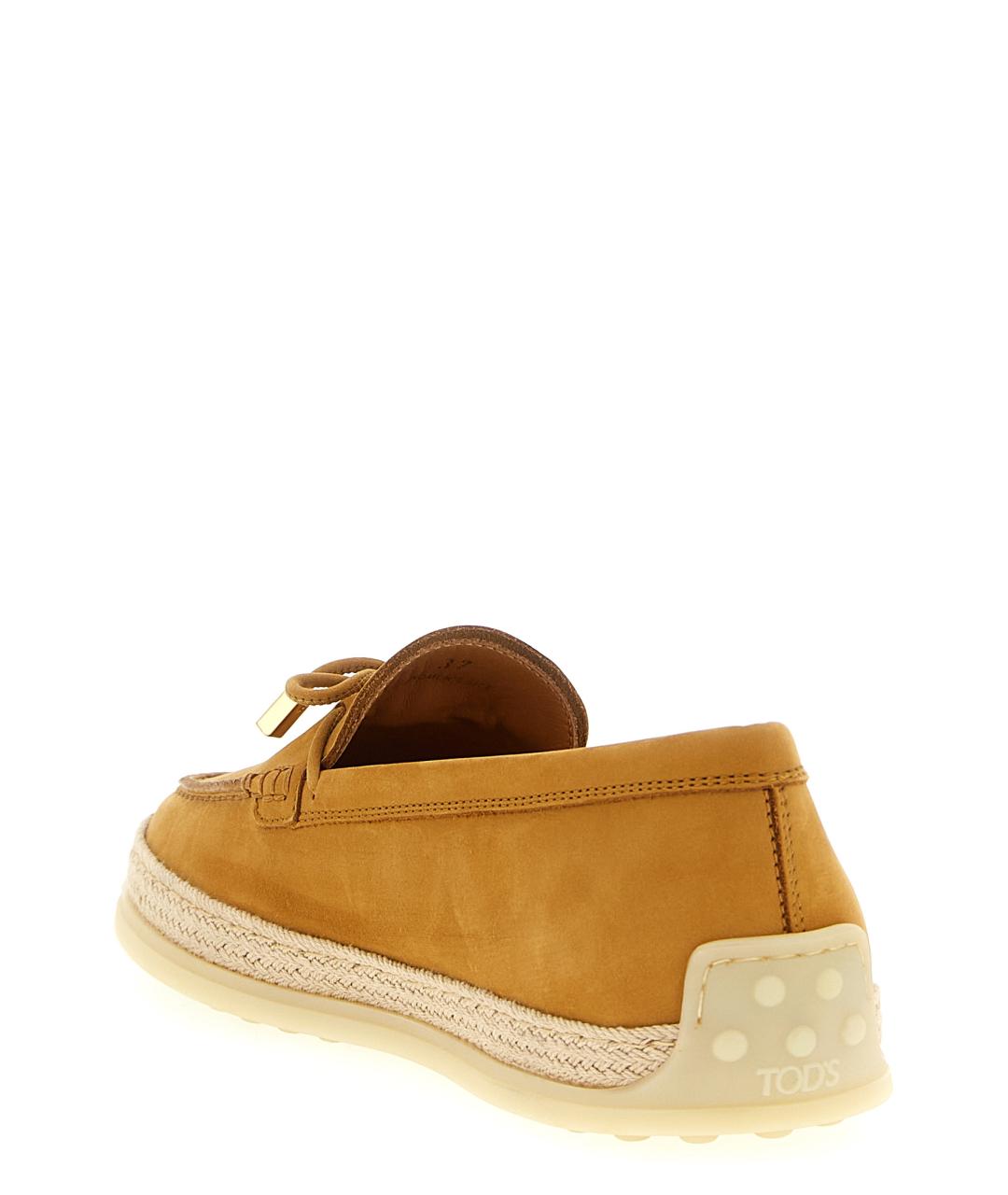 TOD'S Бежевые кожаные лоферы, фото 2