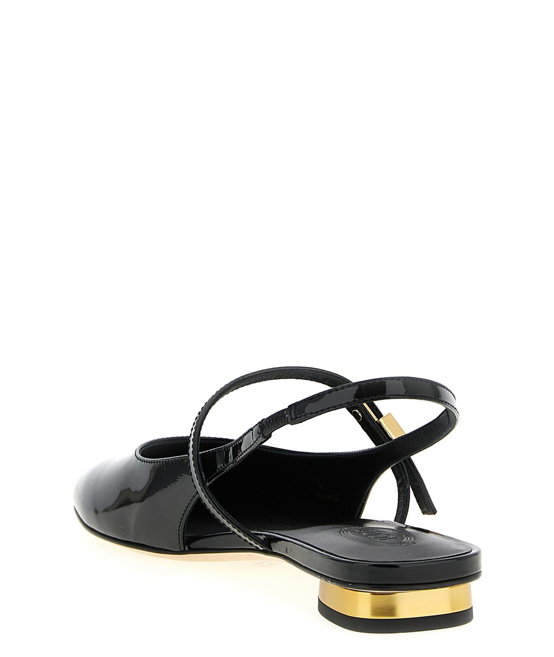 TOD'S Черные кожаные балетки, фото 3