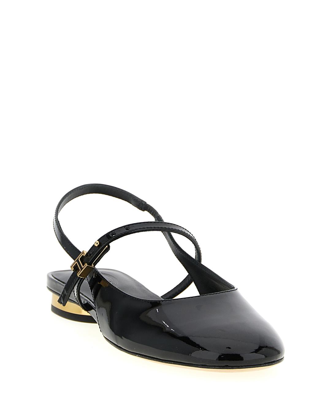 TOD'S Черные кожаные балетки, фото 2