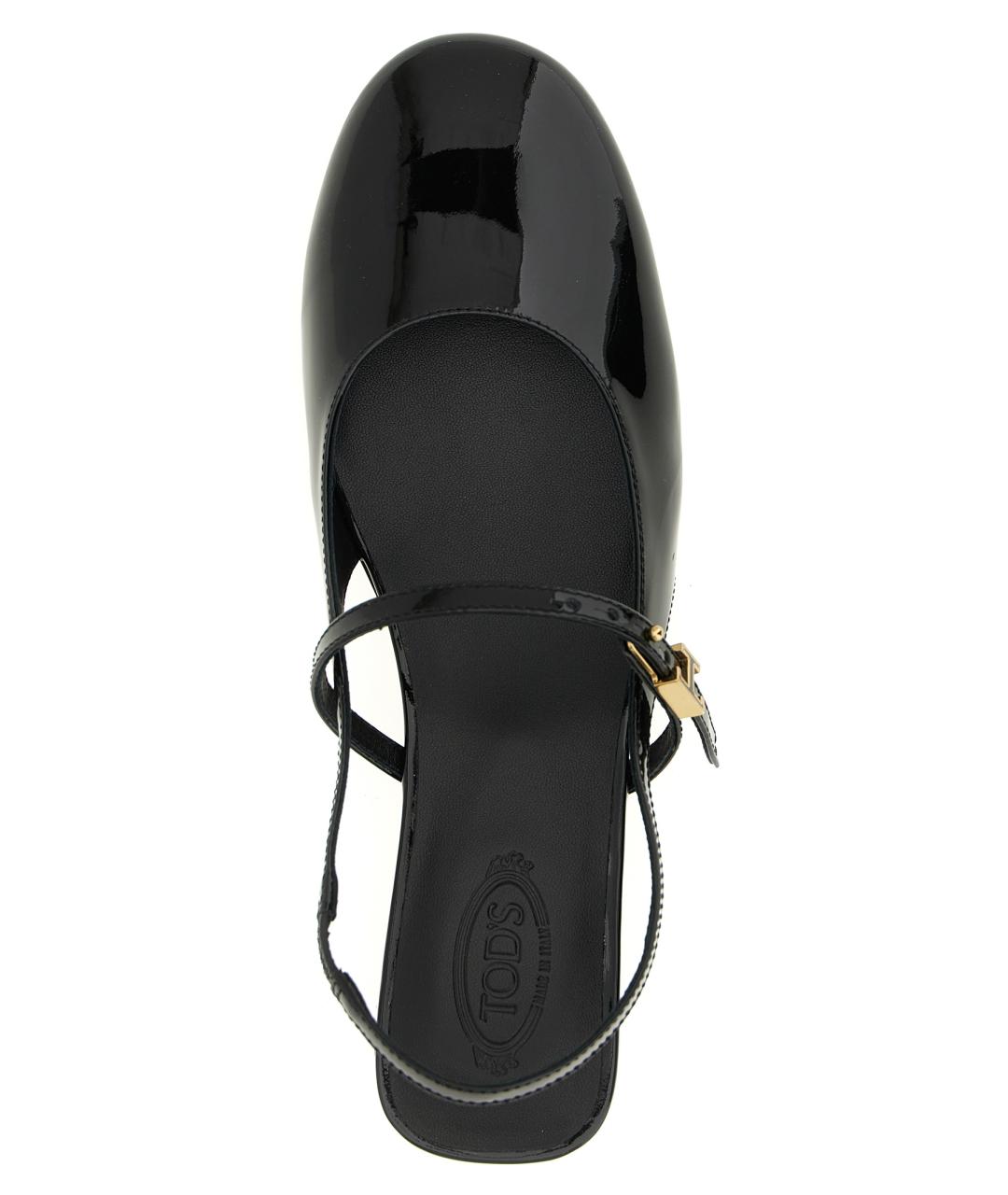 TOD'S Черные кожаные балетки, фото 4