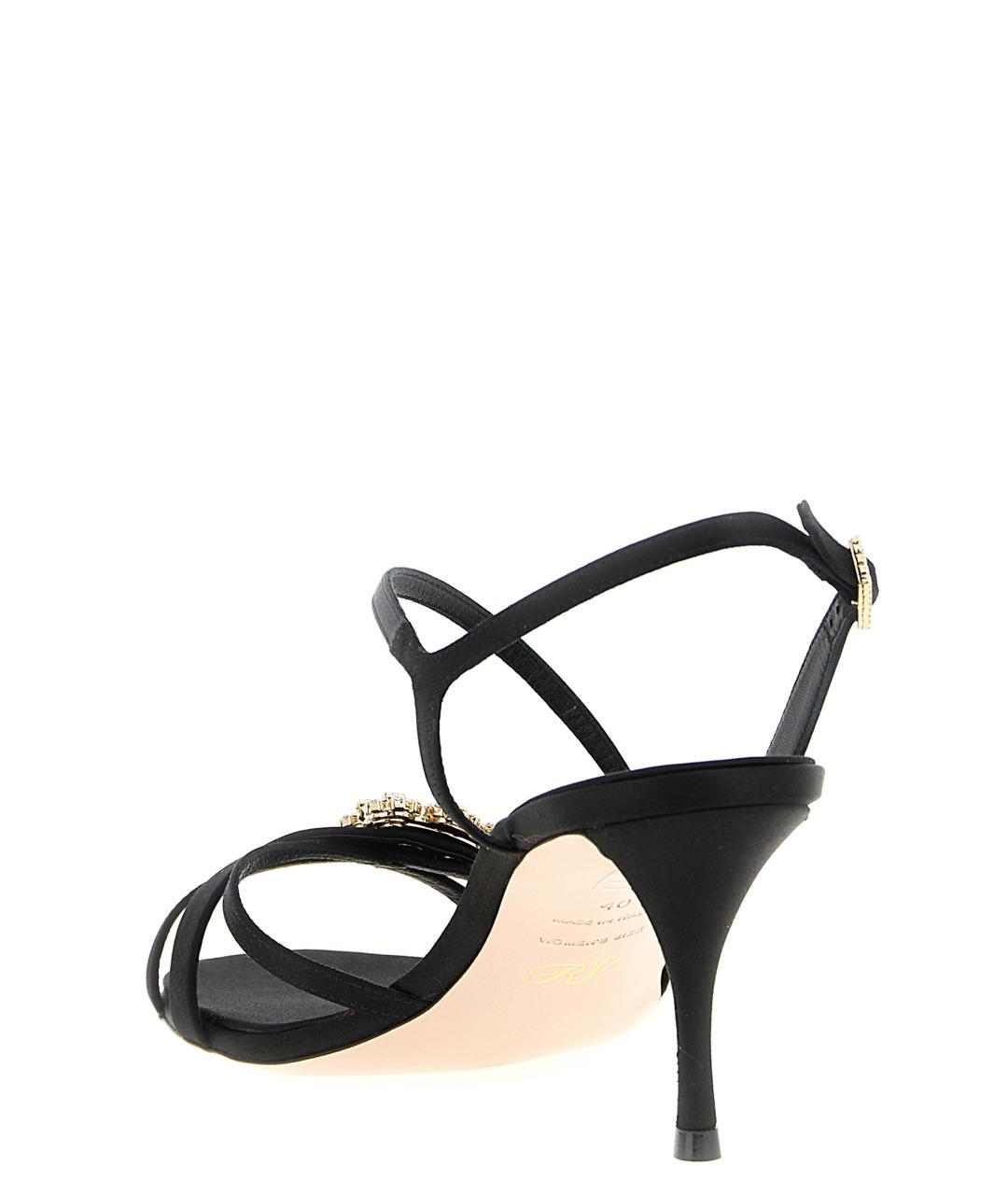 ROGER VIVIER Черные текстильные босоножки, фото 3