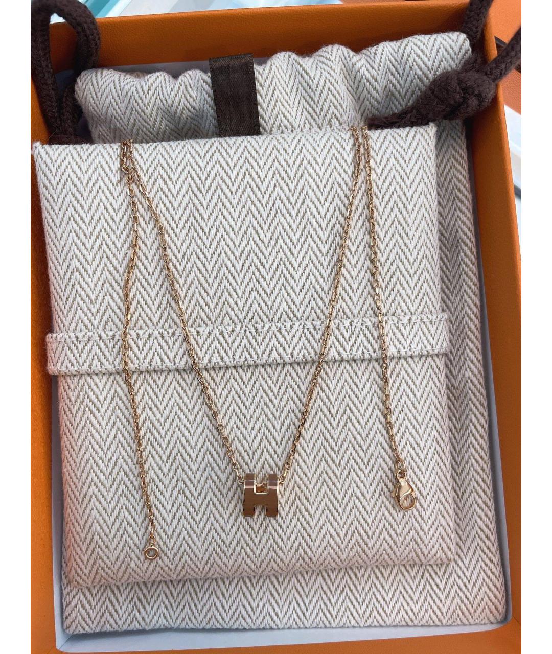 HERMES Золотое колье из розового золота, фото 2