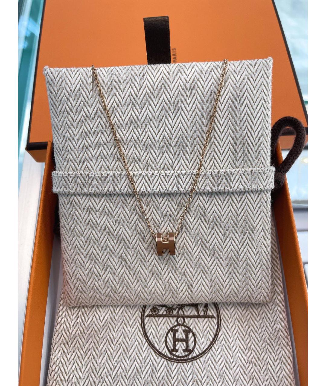 HERMES Золотое колье из розового золота, фото 4