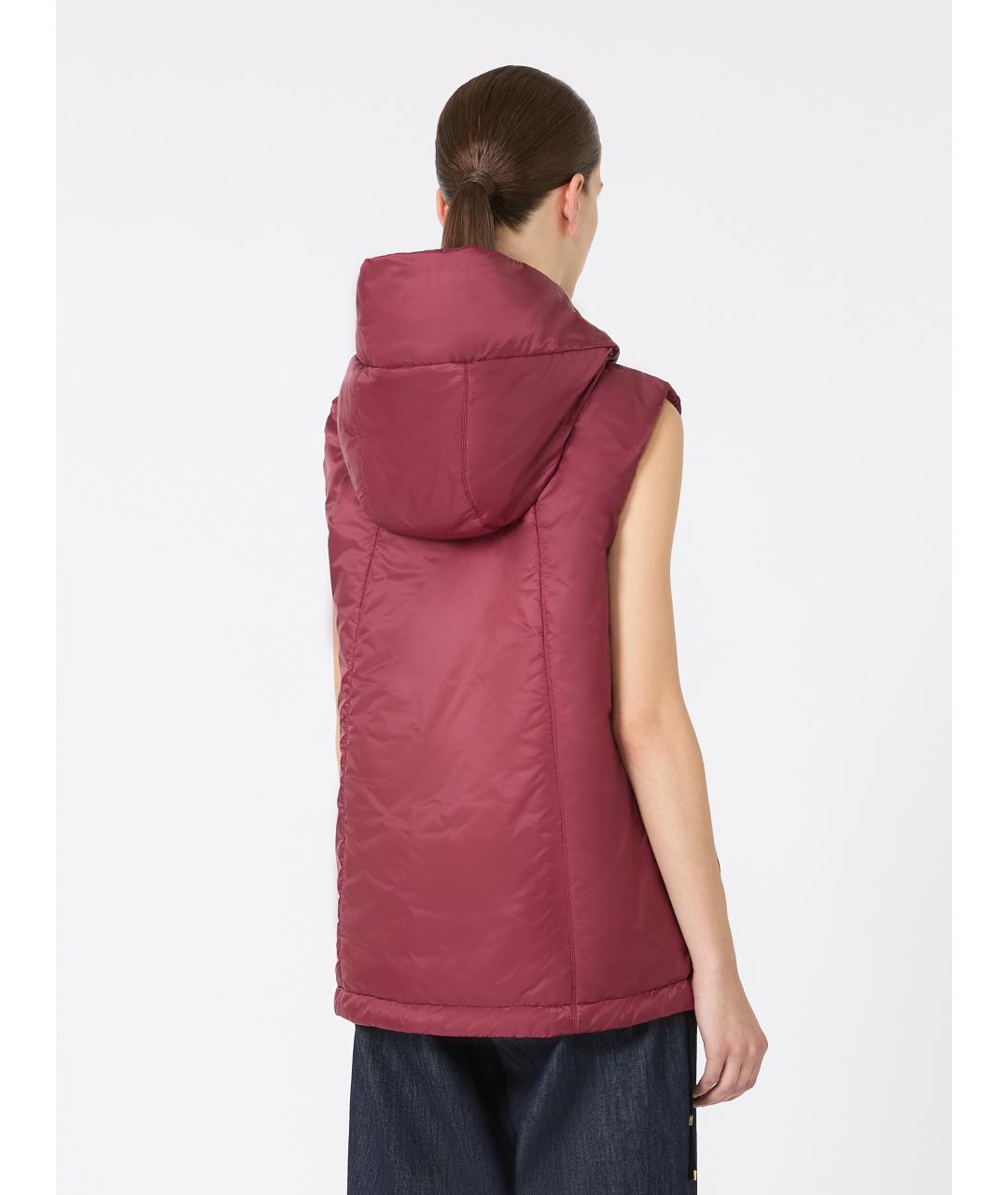 MAX MARA THE CUBE Бордовый полиэстеровый жилет, фото 3
