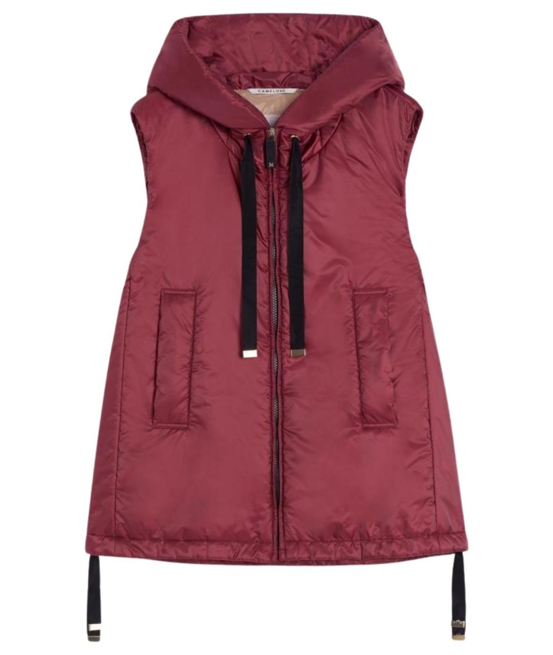 MAX MARA THE CUBE Бордовый полиэстеровый жилет, фото 1